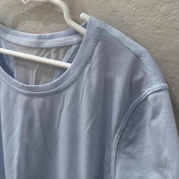 Athleta Girl Blue On the Move Mesh Short Sleeve Tee - Picture 2 of 8